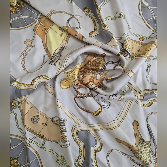 HERMES Springs Philippe Ledoux Square Silk Scarf (Carre 90) - Picture 5 of 6